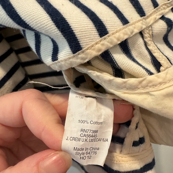 EUC JCREW lightweight cream and navy blazer size M nautical/ preppy style - Picture 5 of 5